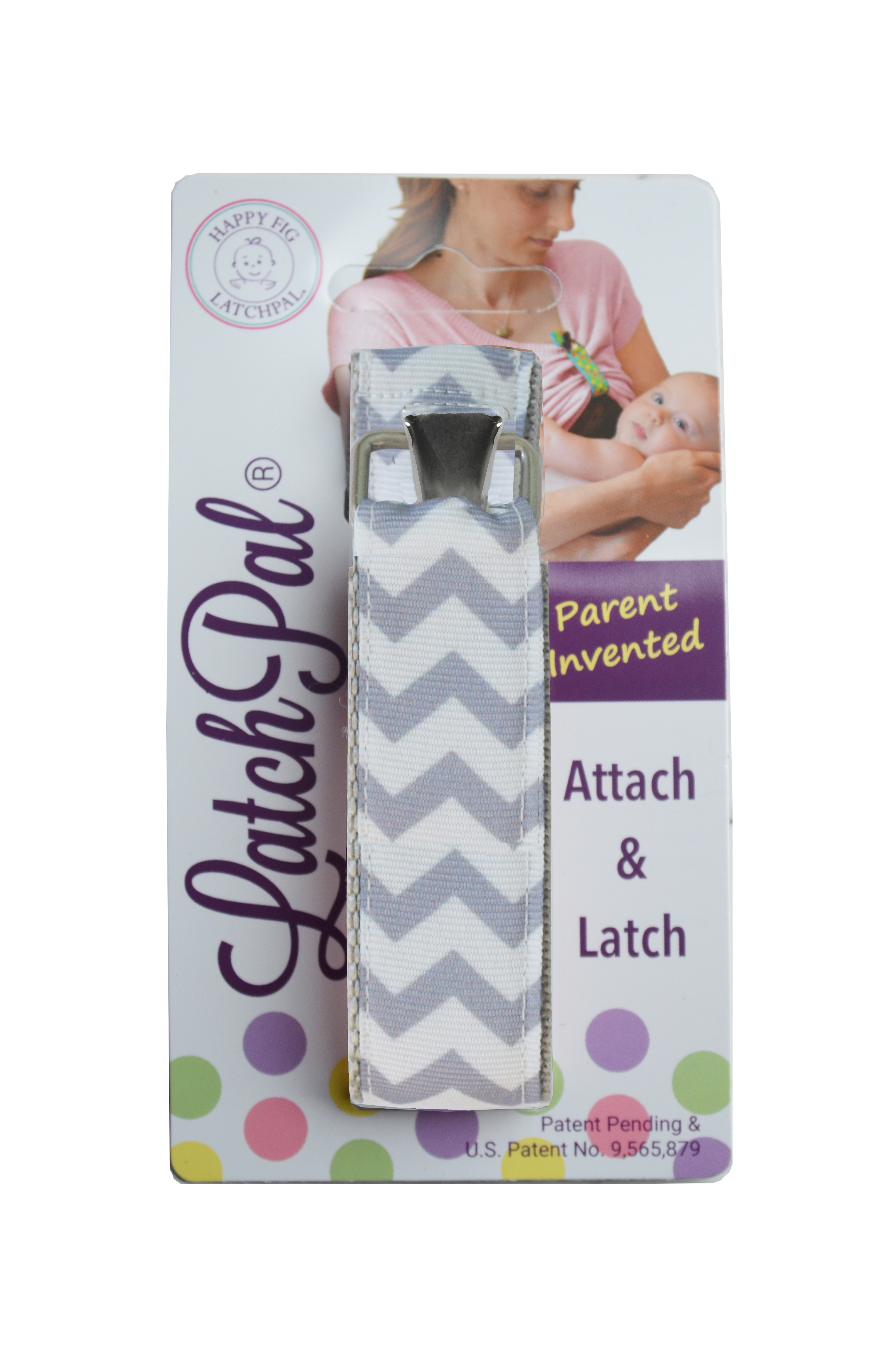 LatchPal - Gray Chevron  Breastfeeding Shirt Clip - LatchPal