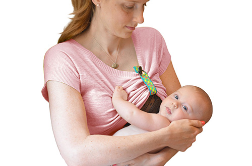 LatchPal - Gray Chevron  Breastfeeding Shirt Clip - LatchPal